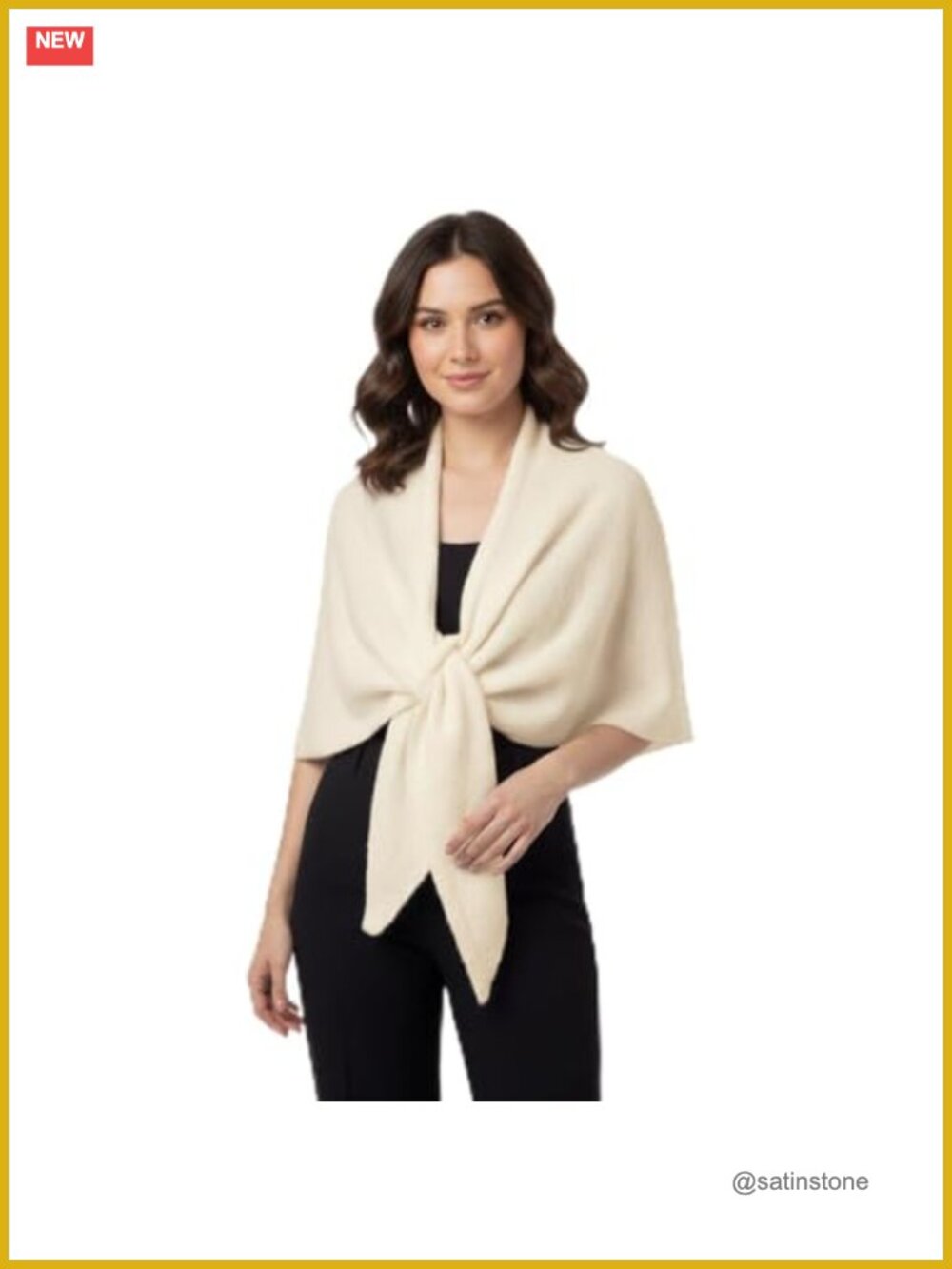 Women's Pashmina Triangle Cape Knit Shawl Wrap Scarf Winter Fall Fashion